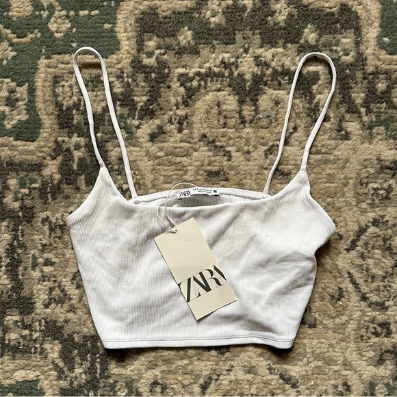 Zara Tops - Brand new white zara tank top cropped